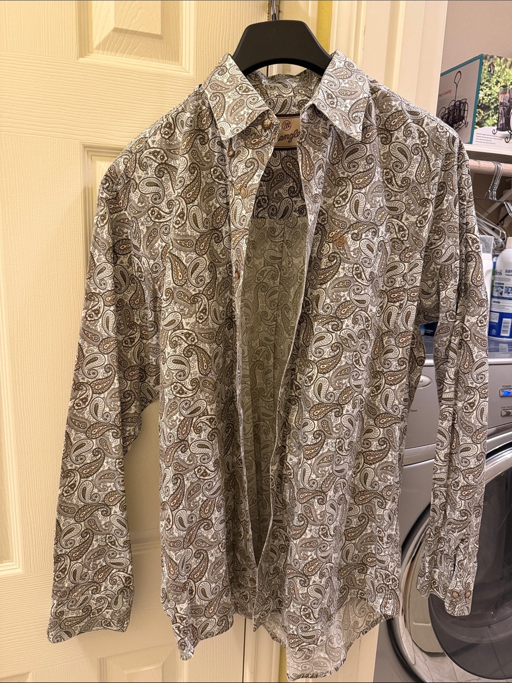 Wrangler Paisley Long-Sleeve Shirt Jacket - Brown & White